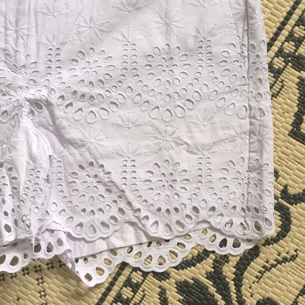 🆕 Ann Taylor Exquisite Light Lavender Eyelet Shorts 💜☀️🌸 - Picture 3 of 8